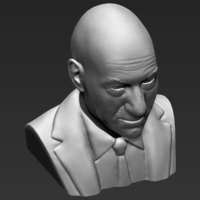 Professor X Charles Xavier bust ready for full color 3D printing - Thumbnail 18