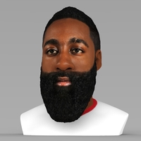 James Harden bust ready for full color 3D printing - Thumbnail 2