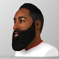 James Harden bust ready for full color 3D printing - Thumbnail 3