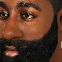 James Harden bust ready for full color 3D printing - Thumbnail 8