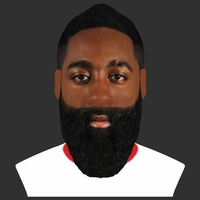 James Harden bust ready for full color 3D printing - Thumbnail 10