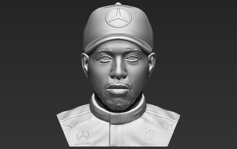 Lewis Hamilton bust 3D printing ready stl obj