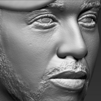 Lewis Hamilton bust 3D printing ready stl obj - Thumbnail 11