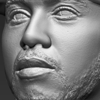 Lewis Hamilton bust 3D printing ready stl obj - Thumbnail 12