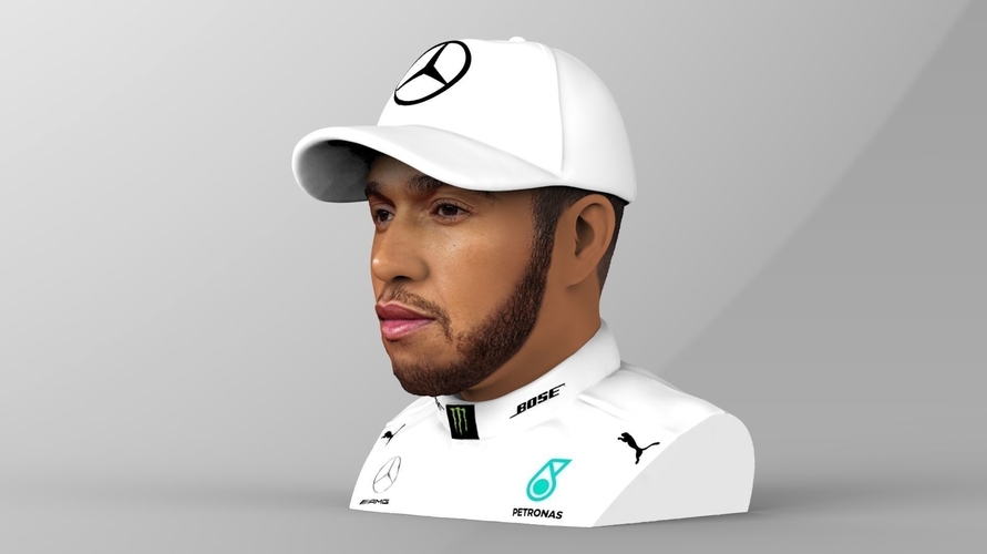 Lewis Hamilton bust ready for full color 3D printing 3D Print 232525