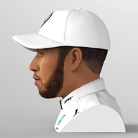 Lewis Hamilton bust ready for full color 3D printing - Thumbnail 4