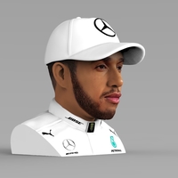 Lewis Hamilton bust ready for full color 3D printing - Thumbnail 6