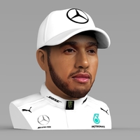 Lewis Hamilton bust ready for full color 3D printing - Thumbnail 7