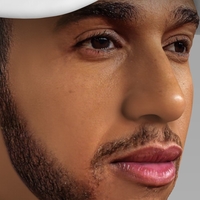 Lewis Hamilton bust ready for full color 3D printing - Thumbnail 10