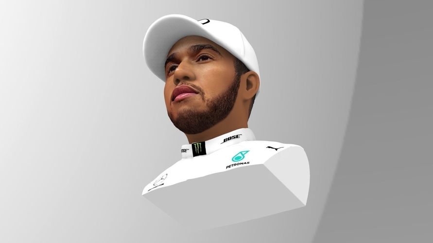 Lewis Hamilton bust ready for full color 3D printing 3D Print 232533