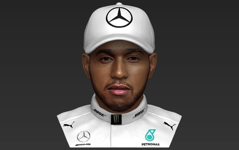 Lewis Hamilton bust ready for full color 3D printing 3D Print 232534