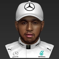 Lewis Hamilton bust ready for full color 3D printing - Thumbnail 12