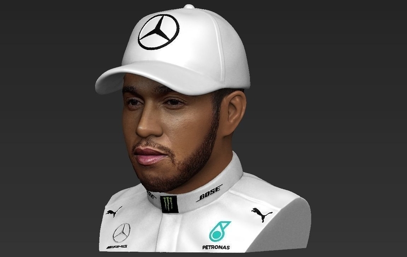 Lewis Hamilton bust ready for full color 3D printing 3D Print 232535