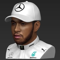 Lewis Hamilton bust ready for full color 3D printing - Thumbnail 13