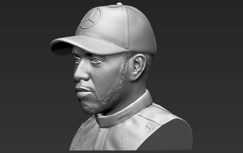 Lewis Hamilton bust ready for full color 3D printing 3D Print 232538