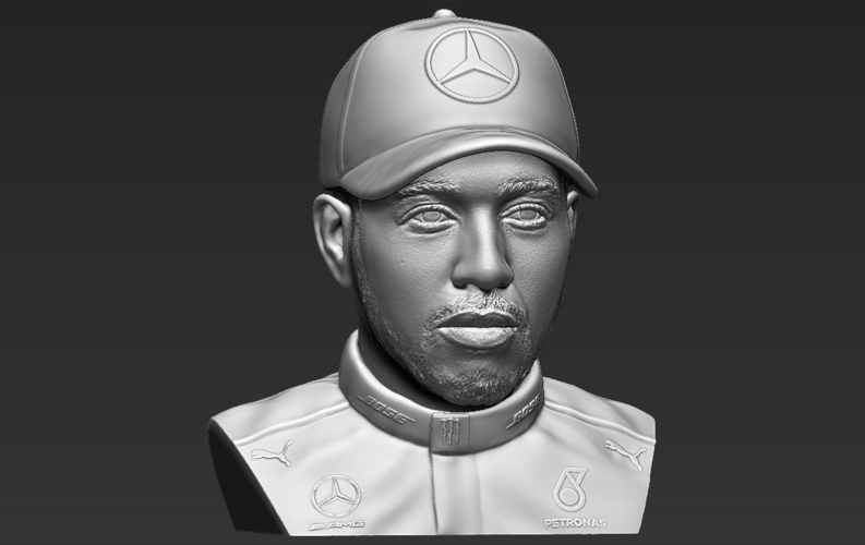 Lewis Hamilton bust ready for full color 3D printing 3D Print 232543