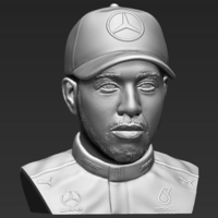 Lewis Hamilton bust ready for full color 3D printing - Thumbnail 21