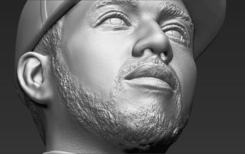 Lewis Hamilton bust ready for full color 3D printing 3D Print 232545