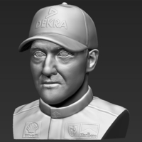 Michael Schumacher bust 3D printing ready stl obj - Thumbnail 2