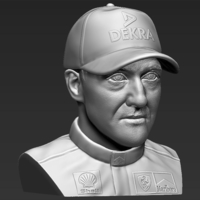 Michael Schumacher bust 3D printing ready stl obj - Thumbnail 6