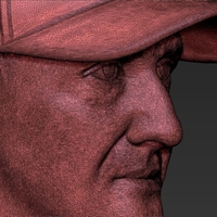 Michael Schumacher bust 3D printing ready stl obj - Thumbnail 18