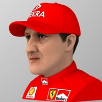 Michael Schumacher bust ready for full color 3D printing - Thumbnail 2