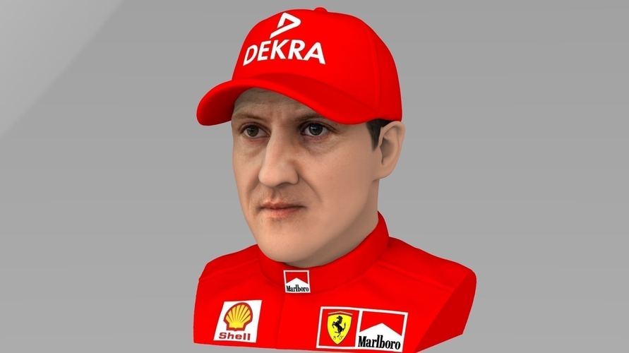 Michael Schumacher bust ready for full color 3D printing 3D Print 232570