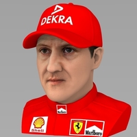 Michael Schumacher bust ready for full color 3D printing - Thumbnail 3