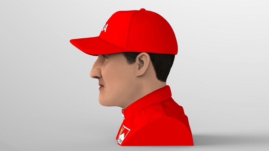 Michael Schumacher bust ready for full color 3D printing 3D Print 232571