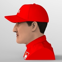 Michael Schumacher bust ready for full color 3D printing - Thumbnail 4