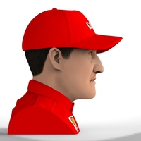 Michael Schumacher bust ready for full color 3D printing - Thumbnail 5