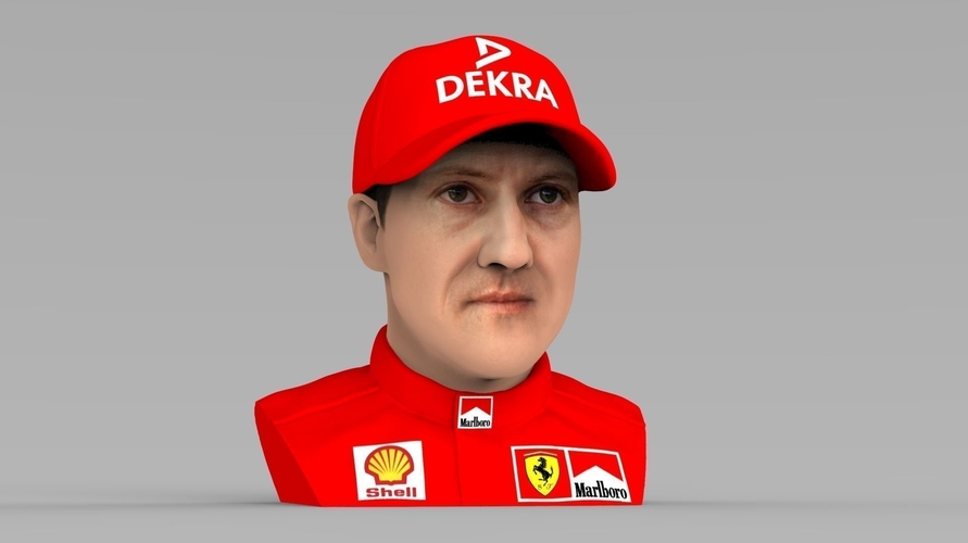 Michael Schumacher bust ready for full color 3D printing 3D Print 232573