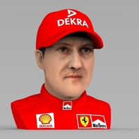 Michael Schumacher bust ready for full color 3D printing - Thumbnail 6
