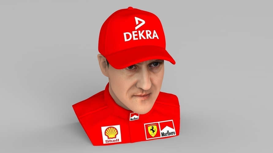 Michael Schumacher bust ready for full color 3D printing 3D Print 232574