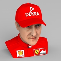 Michael Schumacher bust ready for full color 3D printing - Thumbnail 7