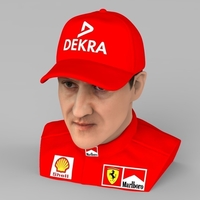 Michael Schumacher bust ready for full color 3D printing - Thumbnail 8