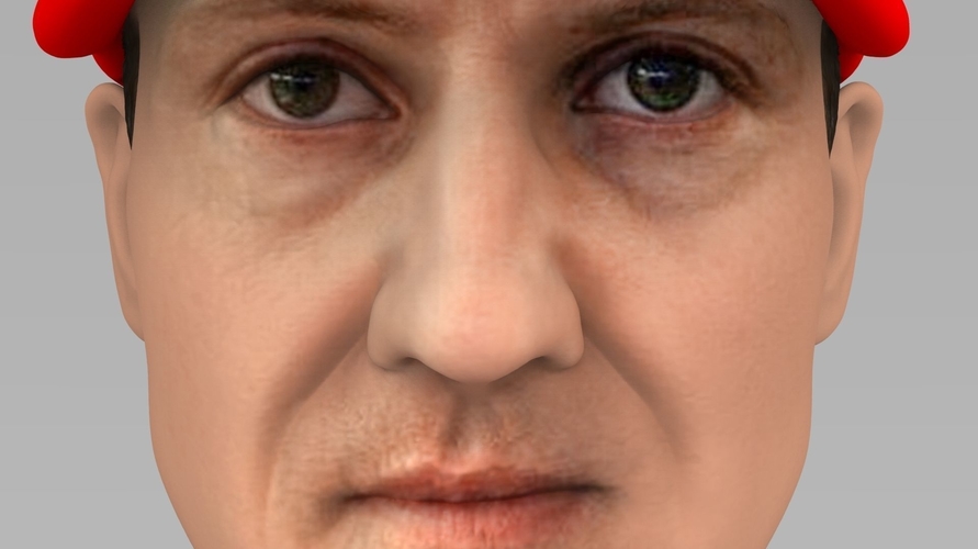 Michael Schumacher bust ready for full color 3D printing 3D Print 232576