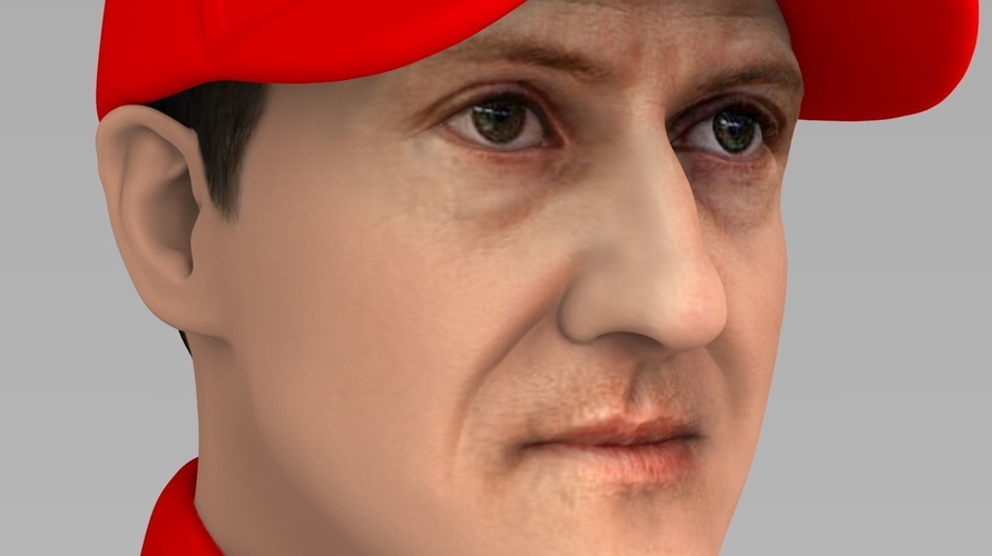 Michael Schumacher bust ready for full color 3D printing 3D Print 232577