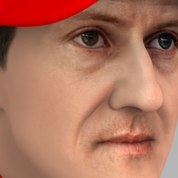 Michael Schumacher bust ready for full color 3D printing - Thumbnail 10