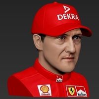 Michael Schumacher bust ready for full color 3D printing - Thumbnail 12