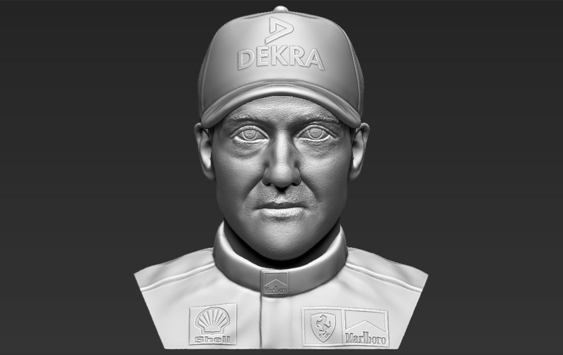 Michael Schumacher bust ready for full color 3D printing 3D Print 232581