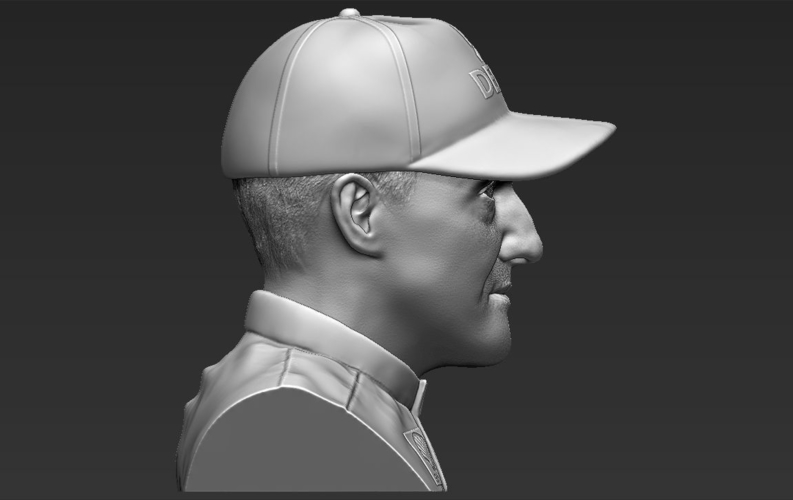 Michael Schumacher bust ready for full color 3D printing 3D Print 232584