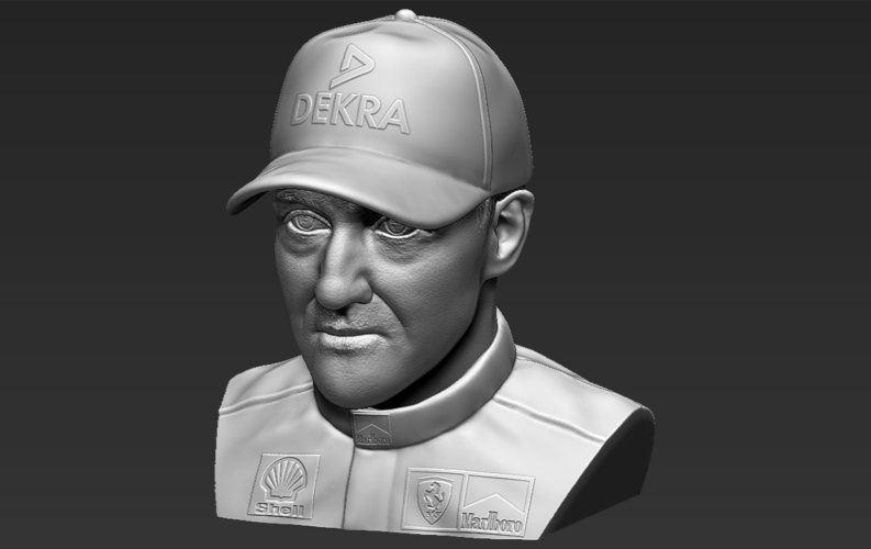Michael Schumacher bust ready for full color 3D printing 3D Print 232587