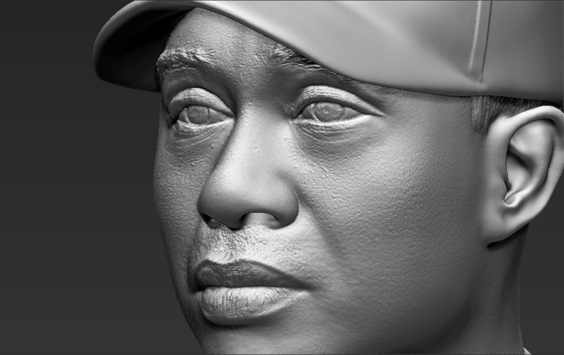 Tiger Woods bust 3D printing ready stl obj 3D Print 232603