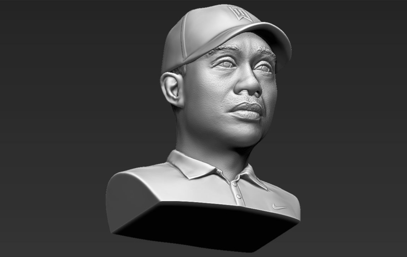 Tiger Woods bust 3D printing ready stl obj 3D Print 232604