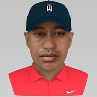 Tiger Woods bust ready for full color 3D printing - Thumbnail 1