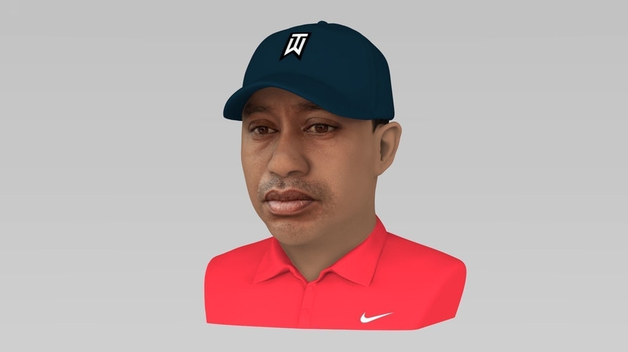 Tiger Woods bust ready for full color 3D printing 3D Print 232609