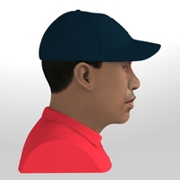 Tiger Woods bust ready for full color 3D printing - Thumbnail 4