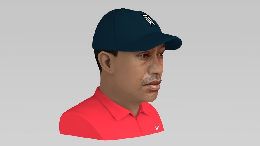 Tiger Woods bust ready for full color 3D printing 3D Print 232612