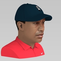 Tiger Woods bust ready for full color 3D printing - Thumbnail 5